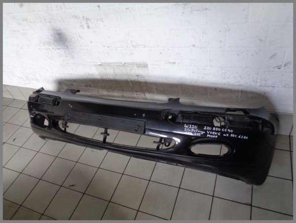Mercedes Benz W220 facelift bumper 197 Black 2003 FRONT 2208800640 S88 Original