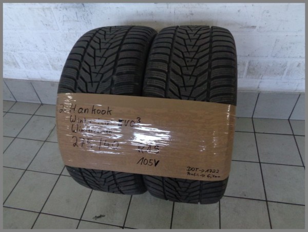 2x Hankook 275 40 R19 105V Winter Icept Evo3 DOT1722 6,7mm Wintertires