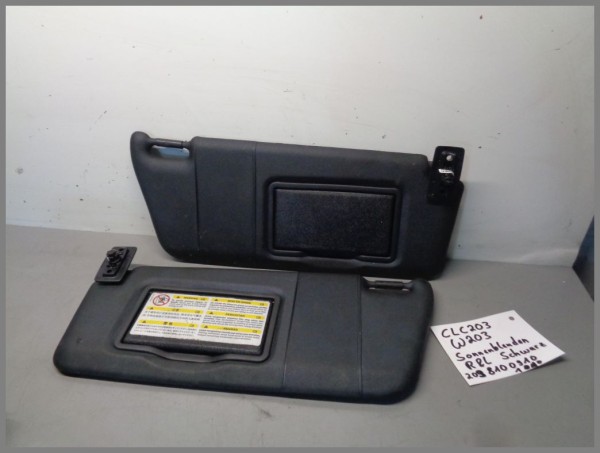 Mercedes Benz W203 Sonnenblende Schwarz Sonnenblenden SET 2038100910 2038101010