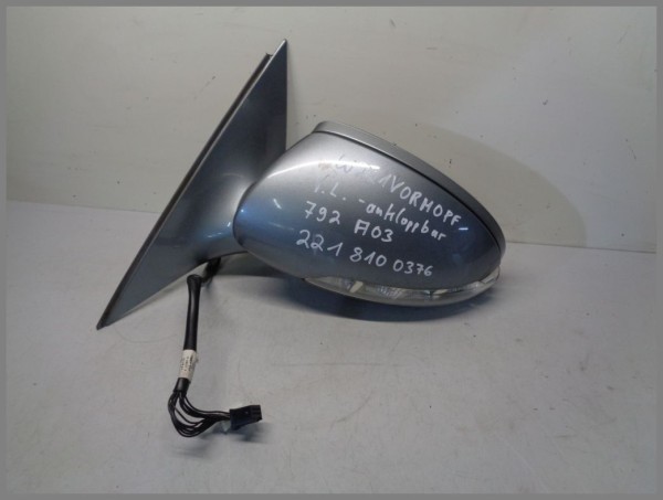 Mercedes W221 exterior mirror left 370 Andorite gray foldable 2218100376 original