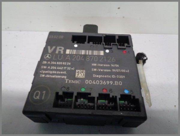 Mercedes Benz W204 Door Control Unit Front RIGHT 2048702126 Original TEMIC