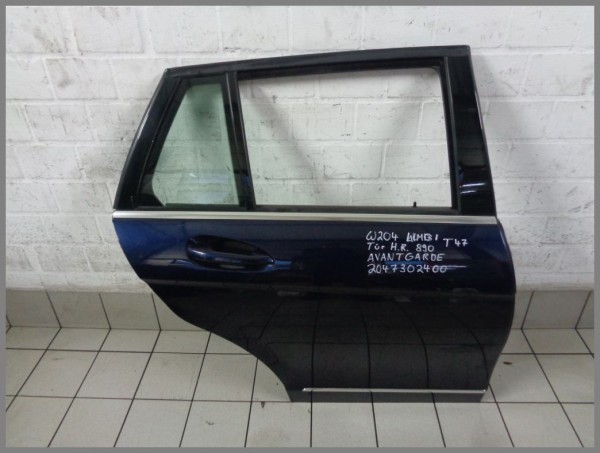 Mercedes W204 Rear Right Door 890 Cavansite Blue 2047302400 Estate Original