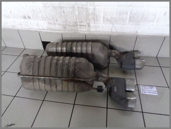 Mercedes W220 S320 CDI Auspuffanlage Endschalldämpfer 2204910100 2204910200 SET