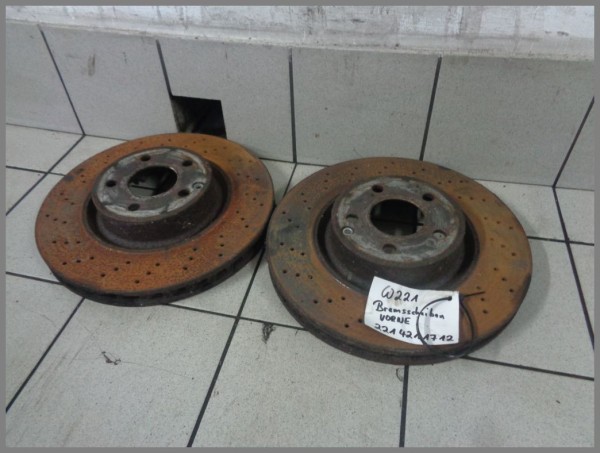 Mercedes W221 Bremsscheiben Bremse Vorne Scheiben 2214211712 SET Original