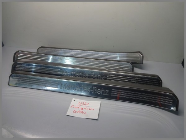 Mercedes Benz W221 S-Class door sill strips SET 4 pieces GRAY 2216800135