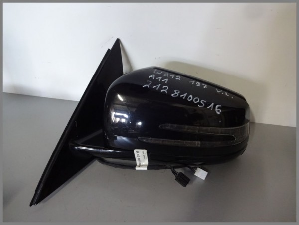 Mercedes W212 Außenspiegel 197 Schwarz LINKS 2128100516 Original klappbar