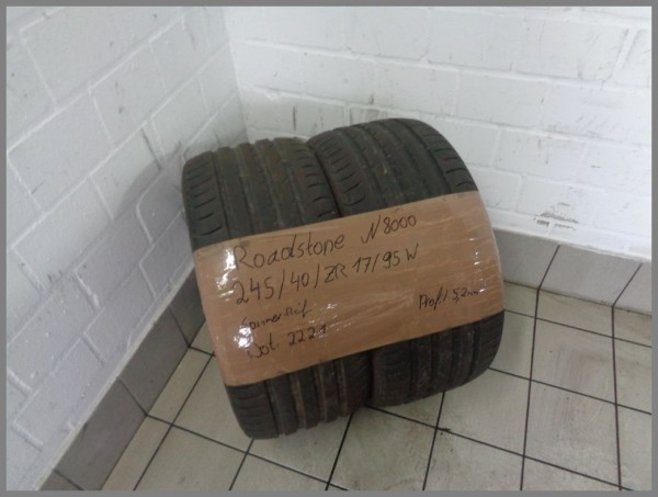 2x Roadstone 245 40 R17 91W N8000 DOT2221 5,2mm summertires