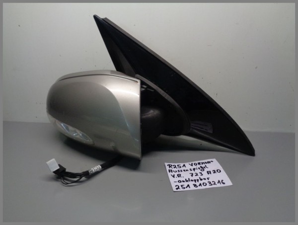 Mercedes R251 outside mirror right folding 723 Cubanite silver 2518103216 original