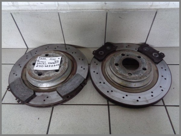 Mercedes R230 SL55 AMG 330mm Bremsscheiben + Klötze Hinten 2304230912 Original
