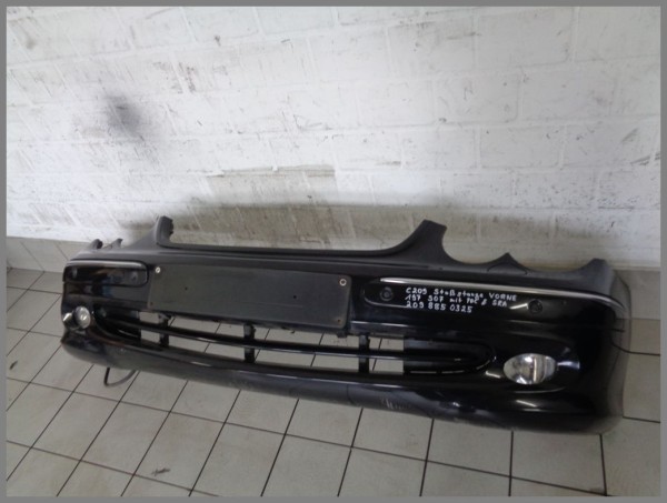 Mercedes W209 CLK Front Bumper 197 Black 2098850325 Original PDC &amp; SRA