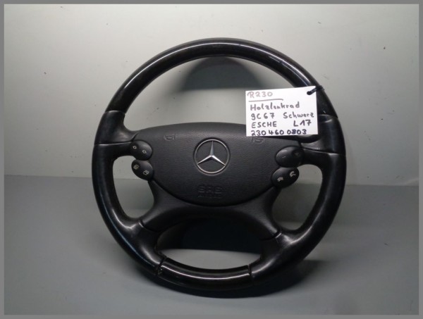 Mercedes R230 Holzlenkrad Lenkrad ESCHE 2304600803 9C67 Schwarz Original L17