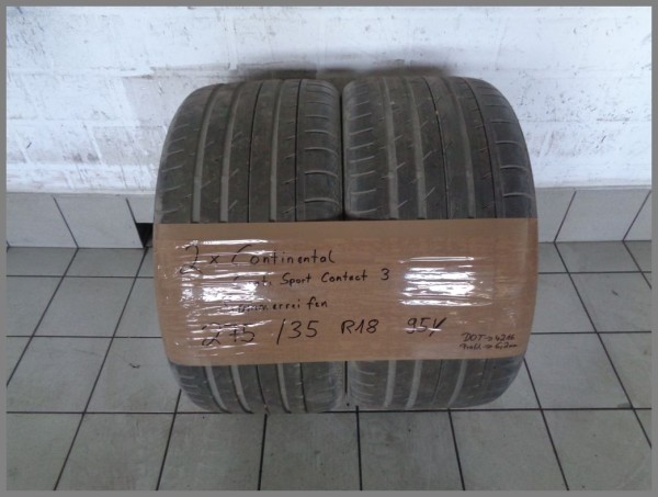 2x Continental 275 35 18 95Y ContiSportContact 3 DOT4216 6,2mm Summertires