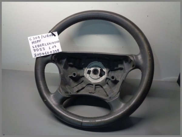 Mercedes W210 W208 MOPF LEDER Lenkrad GRAU 2104600398 7D53 L17 Original