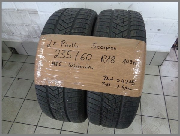 2x Pirelli 235 60 R18 103H Scorpion DOT4215 4,4mm M&amp;S Winterreifen