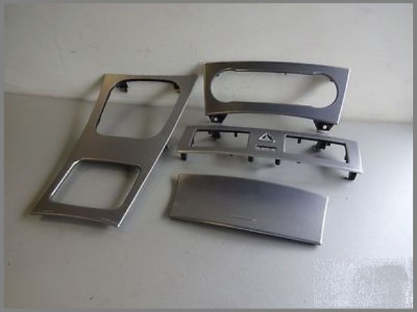 Mercedes Benz W203 control console frame wood decor SET 4 parts setting ALU 2005