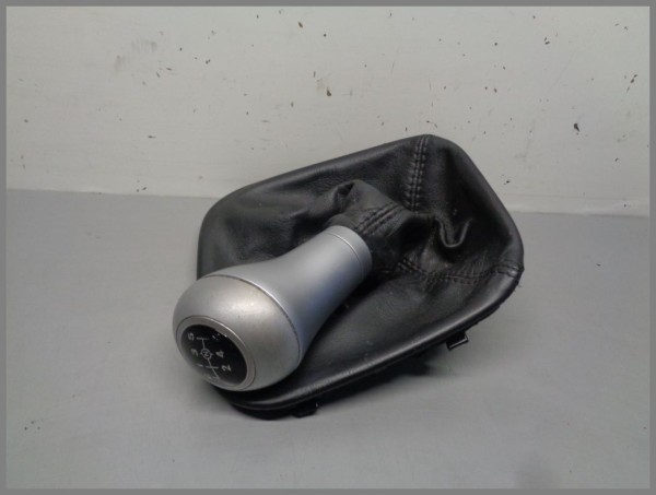 Mercedes W203 leather bag black 2032670244 black gear knob silver alu
