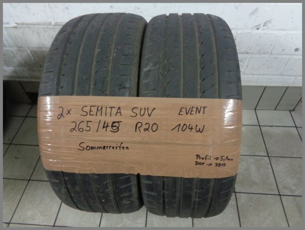 2x Semita SUV 265 45 R20 104W Event DOT3819 5,1mm Summertires
