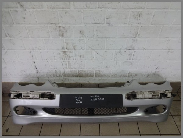 Mercedes Benz W203 C-Class Front Bumper 744 Silver 2038851425 Original K6077