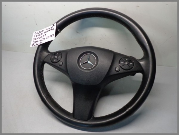 Mercedes Benz W204 Sport Steering Wheel Black 2044603303 9E84 Shift Paddles Original