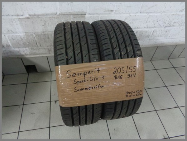 2x Semperit 205 55 R16 91V Speed ​​Life 3 DOT5020 6.8mm summer tires