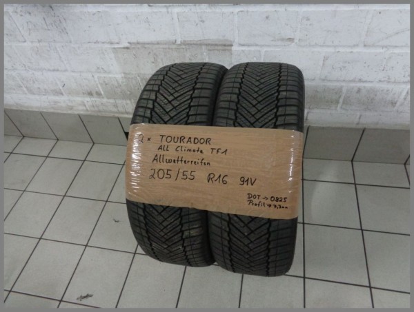 2x Tourador 205 55 R16 91V All Climate TF1 DOT0825 7,3mm Allseason