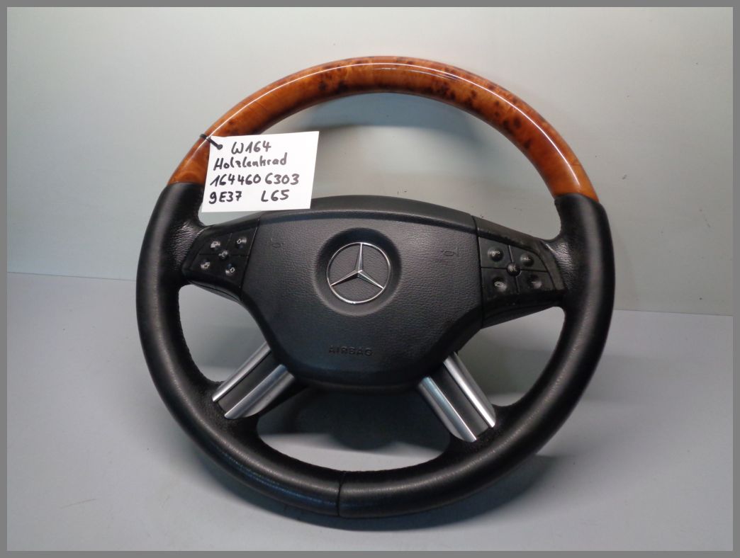 Mercedes W164 Designo Holz Airbaglenkrad Lederlenkrad 1644606303