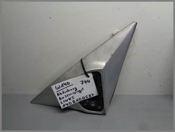 Mercedes Benz W140 mirror triangle cover left 1408100587 744 Silver outside mirror