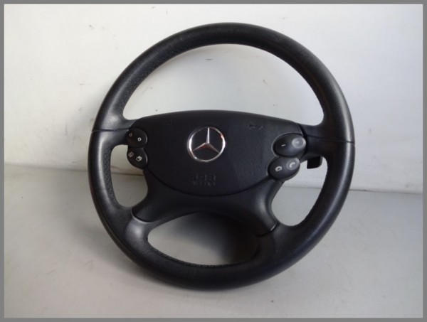 Mercedes W209 R230 LEATHER Steering wheel 2304609903 9E37 Black Original shift paddles