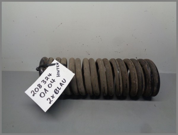 Mercedes W208 CLK Cabrio Fahrwerksfedern Federn Hinten 2083240104 2xBlau Orginal