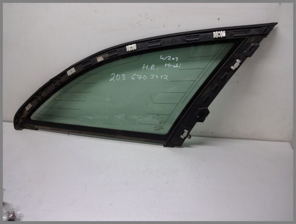 Mercedes Benz W203 C-Class side window rear RIGHT 2036703412