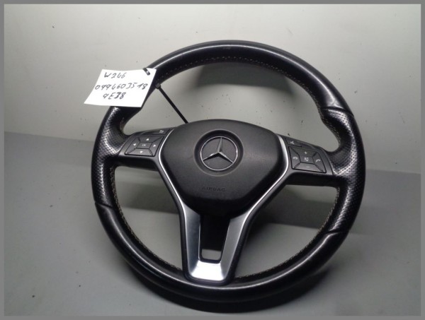 Mercedes W176 W246 Leather Steering Wheel Black 0994603518 9E38 Original