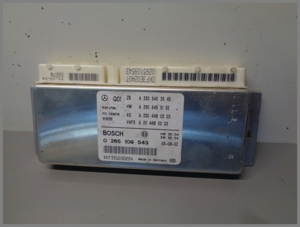 Mercedes R230 Steuergerät ESP PML 2305402545 Original Bosch 0265109543 ABS