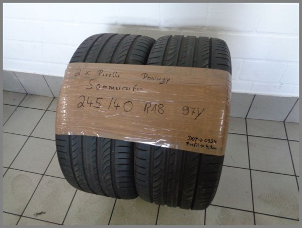 2x Pirelli 245 40 R18 97Y Powergy DOT0924 4,5mm Sommerreifen