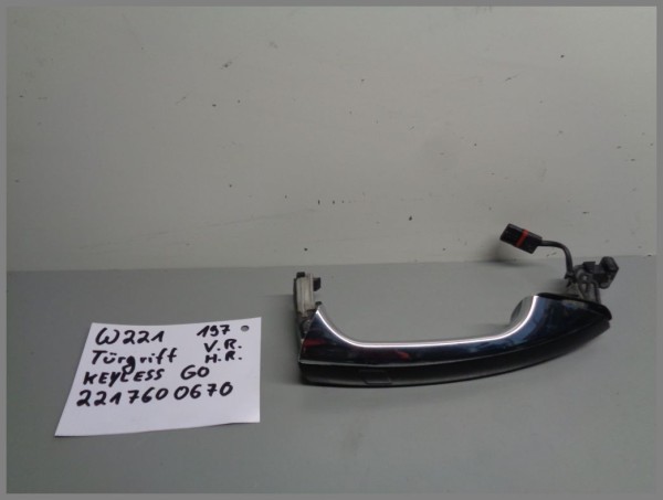 Mercedes W216 W221 Türgriff Griff Keyless Go RECHTS 2217600670 197 Schwarz