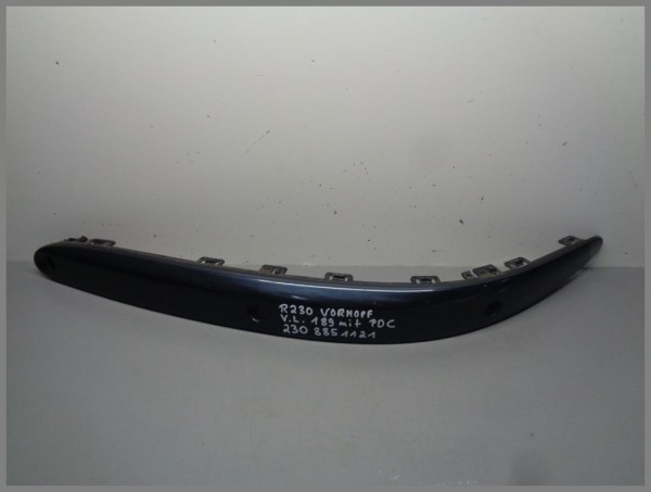 Mercedes R230 SL Stoßstange Zierleiste Blende Vorne LINKS 189 Smaragdschwarz 2308851121