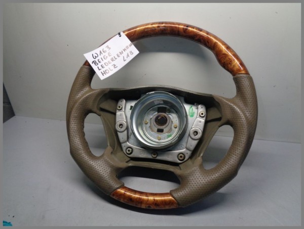 Mercedes Benz W163 ML Lederlenkrad BEIGE Holzlenkrad L18 -nicht original-