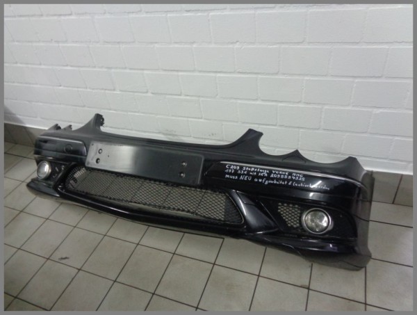 Mercedes W209 CLK AMG Stoßstange Vorne 197 Schwarz 2098854325 S31 Original