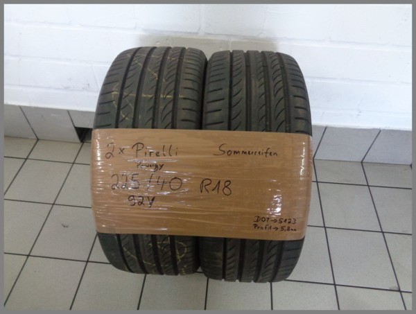 2x Pirelli 225 40 R18 92Y Powergy DOT5123 5,8mm Sommerreifen