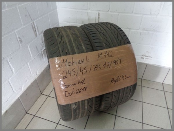 2x Mohawk 245 45 R17 95Y M112 DOT2618 4,5mm Summertire