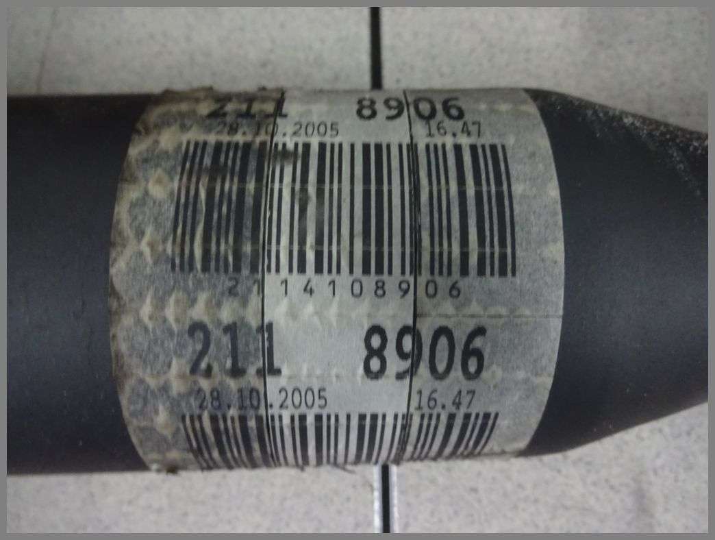 Mercedes Benz MB W211 E-Class Cardan shaft complete 2114108906