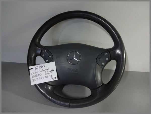 Mercedes Benz MB W203 C-Class steering wheel leather leather GRAY 2034600903 L62
