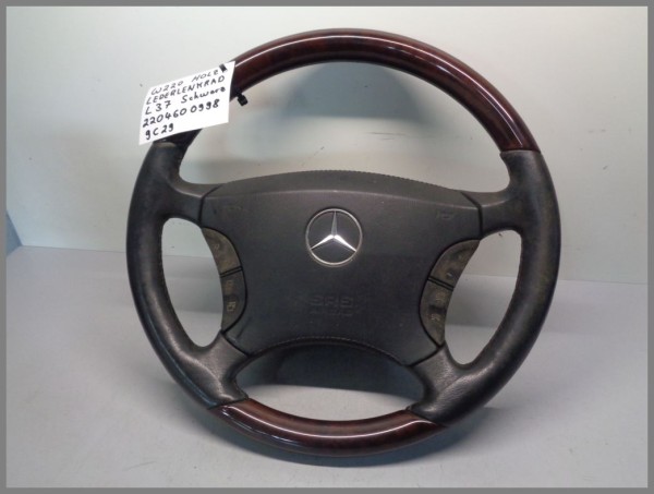 Mercedes Benz W215 W220 Lenkrad Holzlederlenkrad 2204600998 9C29 Schwarz L37