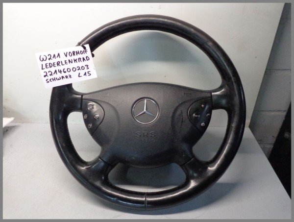 Mercedes Benz W211 E-Klasse Lenkrad Lederlenkrad VORMOPF Schwarz 2114600203 L15
