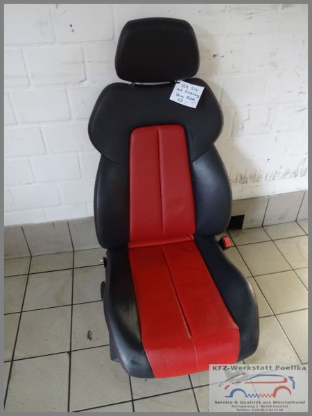 Mercedes R170 SLK Sitz Ledersitz Schwarz Rot Rechts Beifahrersitz Sitzheizung