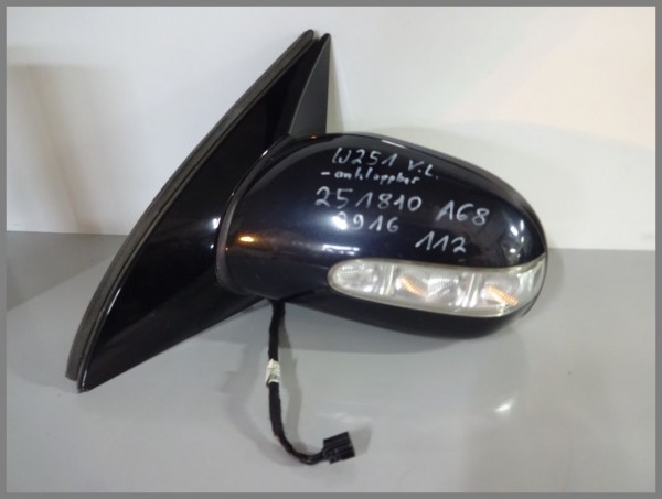 Mercedes W251 Wing mirror left hinged 112 Chromit black 2518102916 Original