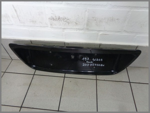 Mercedes W203 Heckklappenblende 2037500081 Kennzeichenmulde 197 Schwarz Original