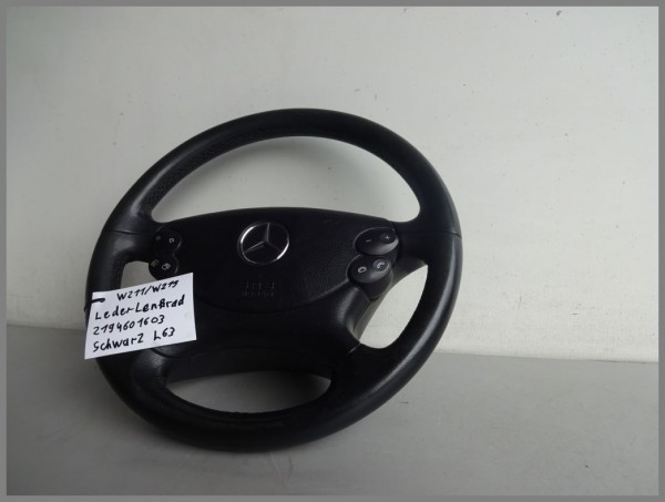 Mercedes Benz W209 W211 W219 steering wheel leather 2194601603 BLACK L63