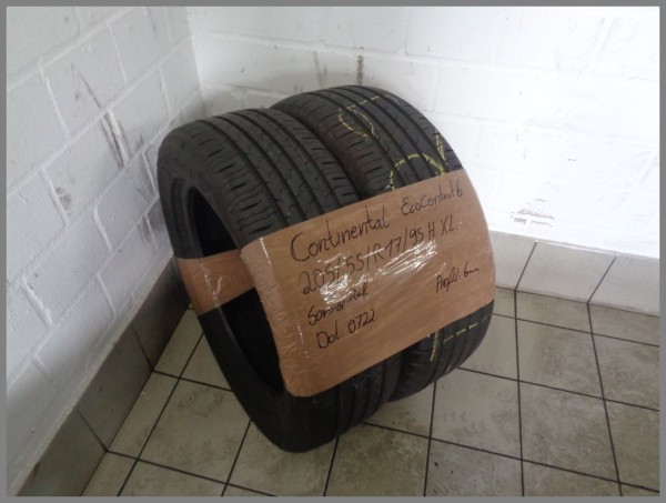 2x Continental 205 55 R17 95H XL EcoContact6 DOT0722 6,0mm Summertires