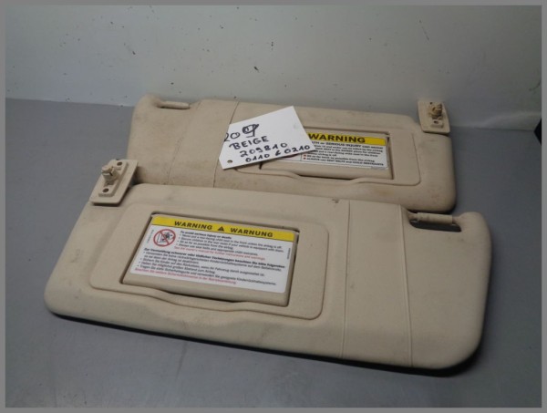 Mercedes W209 Sonnenblenden Schwarz Links Rechts 2098100110 2098100210 Beige