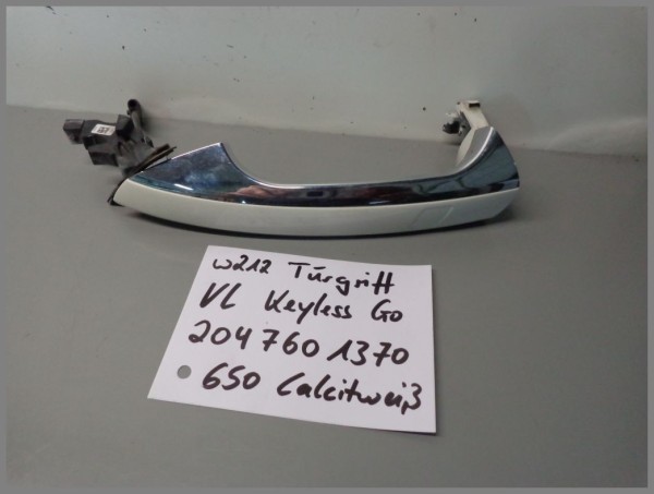 Mercedes W212 Türgriff Vorne Links Keyless GO 2047601370 650 Calcitweiß Original